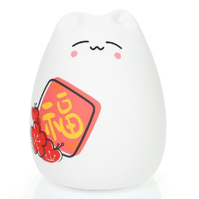 Adorable Lucky Cat Night Light Silicone Tapping Light Cute Desk Light Rechargeable Light Bedside Lamp Colorful Light Color Changin 
Adorable Lucky Cat Night Light Silicone Tapping Light Cute Desk Light Rechargeable Light Bedside Lamp Colorful Light Color Changin