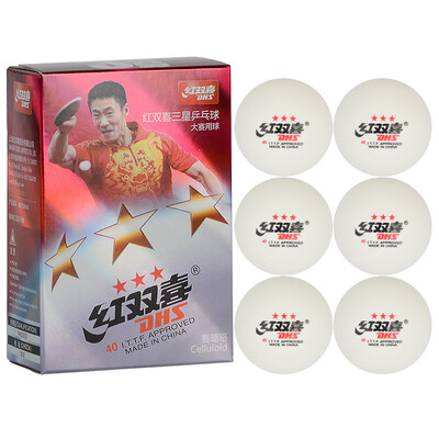 Red Double Happiness DHS White Samsung 40mm Game Level Table Tennis 6 Pack 1840A0
Red Double Happiness DHS White Samsung 40mm Game Level Table Tennis 6 Pack 1840A0