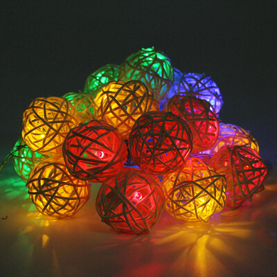 BRELONG LED Rattan Ball Light String Decorative Light 20LED