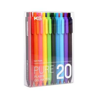 Kaco Pure Colored Gel Ink Pens Retractable Fine point 05mm 20pcspack for Coloring Books
Kaco Pure Colored Gel Ink Pens Retractable Fine point 05mm 20pcspack for Coloring Books