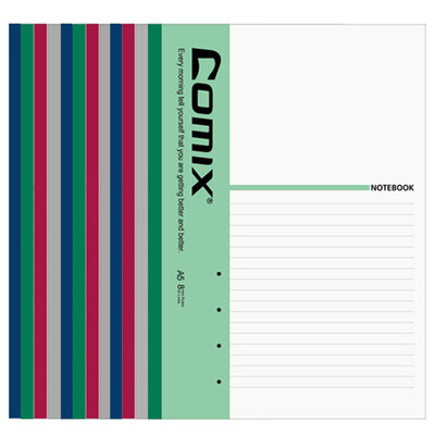 (COMIX) 12 copies of mixed color 30 pages A5 soft copy / wireless binding / notebook office stationery C4801
(COMIX) 12 copies of mixed color 30 pages A5 soft copy / wireless binding / notebook office stationery C4801