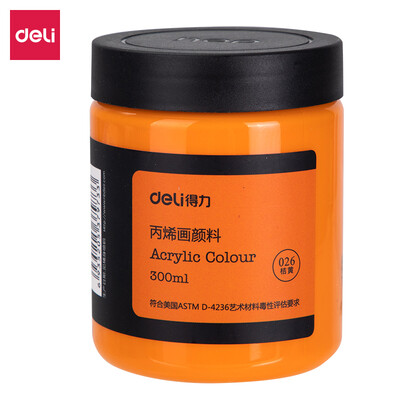 Deli deli 300ml art painting acrylic paint hand-painted wall painting acrylic paint large bottle outdoor painted textile pigment 73875 orange
Deli deli 300ml art painting acrylic paint hand-painted wall painting acrylic paint large bottle outdoor painted textile pigment 73875 orange