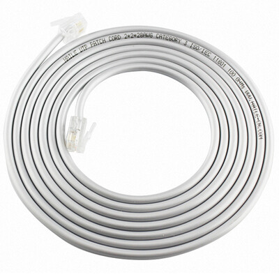 Haile HT-100-2M two core two core 2 core phone jumper 6P4C pure copper telephone line 2 meters
Haile HT-100-2M two core two core 2 core phone jumper 6P4C pure copper telephone line 2 meters