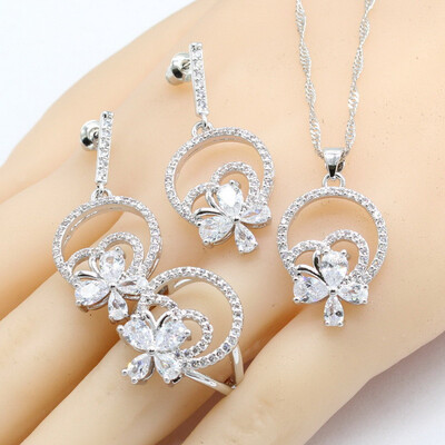 5 Colors 925 Silver Jewelry Sets For Women Bridal Semi-precious Earrings Necklace Pendant Ring Christmas Gift
5 Colors 925 Silver Jewelry Sets For Women Bridal Semi-precious Earrings Necklace Pendant Ring Christmas Gift