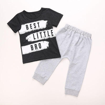 2pcs Toddler Kids Baby Boy T-shirt TopsLong Pants Trousers Outfits Clothing Set