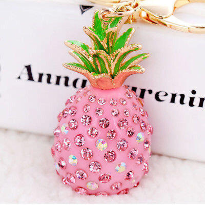 Key Ring Fruits Charm Character Rhinestone Crystal Keyring Keychain Cute gifts