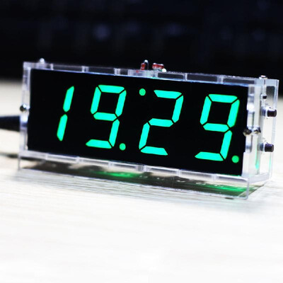 Digital LED Electronic Clock DIY Kit Light Control Temperature Time Display M6V7Green
Digital LED Electronic Clock DIY Kit Light Control Temperature Time Display M6V7Green