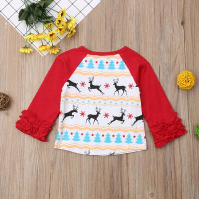 Xmas Newborn Kid Baby Boys Girls Cotton Deer Ruffles Floral Tops T-shirt Clothes
Xmas Newborn Kid Baby Boys Girls Cotton Deer Ruffles Floral Tops T-shirt Clothes