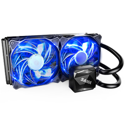 SAMA glacier 240 CPU radiator dual platform integrated water ceramic bearing water pump hydraulic bearing PWM fan quiet cool blue light 
SAMA glacier 240 CPU radiator dual platform integrated water ceramic bearing water pump hydraulic bearing PWM fan quiet cool blue light