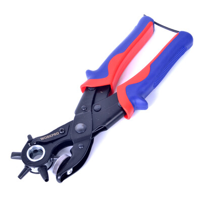 Wan Pui WORKPRO W031111N red&blue handle belt punching belt belt punching pliers eye drilling tool 3 round hole 2 flat hole 1 oval hole
Wan Pui WORKPRO W031111N red&blue handle belt punching belt belt punching pliers eye drilling tool 3 round hole 2 flat hole 1 oval hole