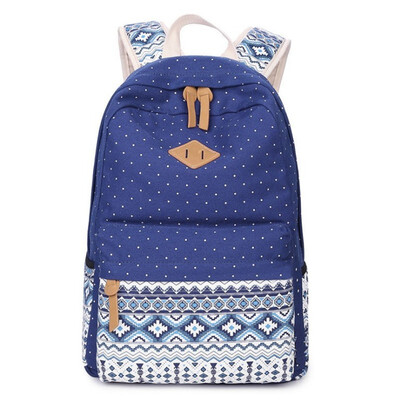 New backpack womens school bag canvas national style outdoor sports womens bag 
New backpack womens school bag canvas national style outdoor sports womens bag