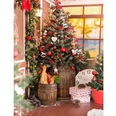 Xmas Tree Large Wooden Barrel Photo Backdrop 57FT Vinyl Fabric Cloth Digital Printing Photo Background st-627
Xmas Tree Large Wooden Barrel Photo Backdrop 57FT Vinyl Fabric Cloth Digital Printing Photo Background st-627