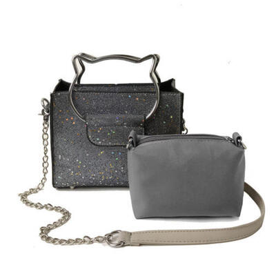 Women Sequins Handbag PU Leather Shoulder Message Bag Gifts Purse Totes 2 Pcs
Women Sequins Handbag PU Leather Shoulder Message Bag Gifts Purse Totes 2 Pcs