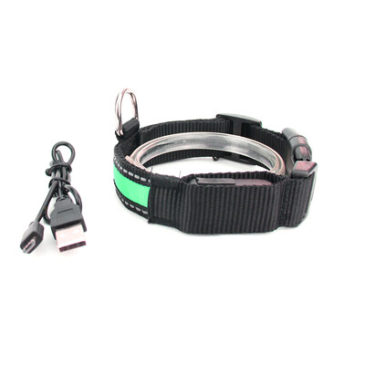 Flashing LED Pet Safety Nylon Luminous Neck Band Glowing LED Dog Collar