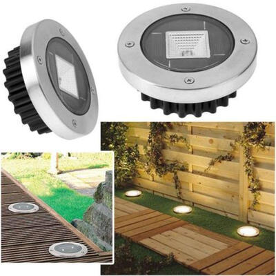 LED Buried Solar Power Light Under Ground Lamp Outdoor Path Way Garden Decking