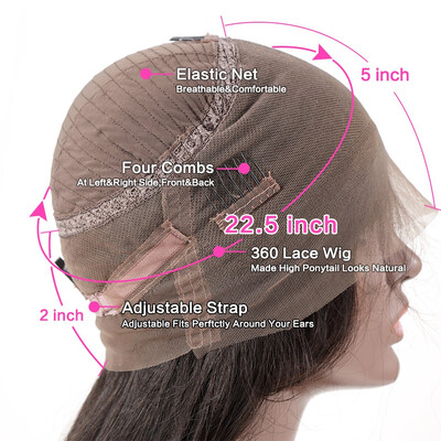 Body Wave 360 Lace Frontal Wig 180 Density Brazilian Virgin Hair 360 Lace Cap Band Human Hair Wigs For Black Women Pre Plucked
Body Wave 360 Lace Frontal Wig 180 Density Brazilian Virgin Hair 360 Lace Cap Band Human Hair Wigs For Black Women Pre Plucked