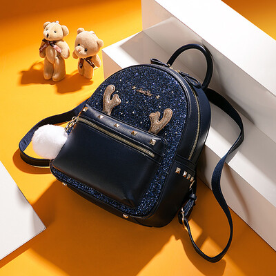 Ou Shina JUST STAR handbags sequins collage travel backpack Korean version of the ball hanging ornaments student backpack female 552 dark blue
Ou Shina JUST STAR handbags sequins collage travel backpack Korean version of the ball hanging ornaments student backpack female 552 dark blue