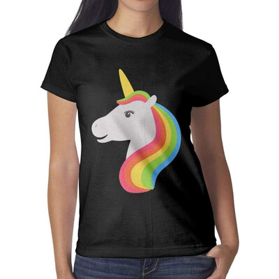 Pink Unicorn Rainbow with Star Womens Black t Shirts Vintage Pretty Women Cotton tee Shirt
Pink Unicorn Rainbow with Star Womens Black t Shirts Vintage Pretty Women Cotton tee Shirt