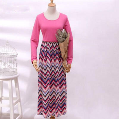 Mother Daughter Matching Clothes Floral Mom Kids Parent Maxi Long Dress Outfits