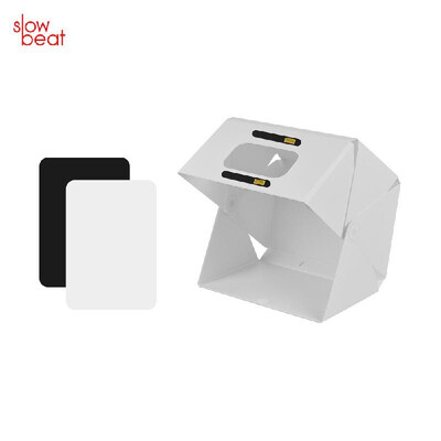 Slowbeat 470 Studio Portable Magnetic Photo Lighting Box Shooting Tent Kit 16"x10"x17" with 2pcs LED Light Strips White Black Back
Slowbeat 470 Studio Portable Magnetic Photo Lighting Box Shooting Tent Kit 16"x10"x17" with 2pcs LED Light Strips White Black Back