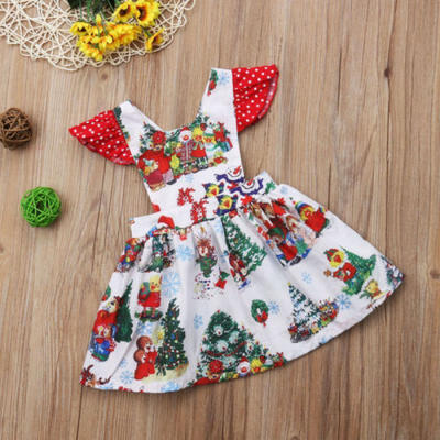 NEW Christmas Flower Girls Dress Princess Baby Party Dress Kids Pageant Dresses