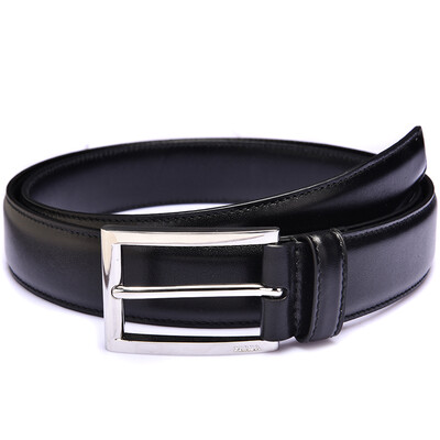 PRADA Prada Mens Black Leather Business Pin Buckle Belt 2CC001 X72 F0002 110