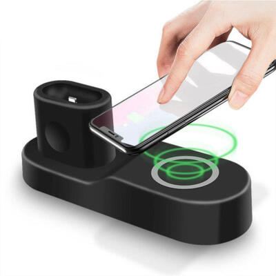 4 in 1 Qi Wireless Charger Charging Pad Dock For iPhone X 8 & iWatch & Airpods
4 in 1 Qi Wireless Charger Charging Pad Dock For iPhone X 8 & iWatch & Airpods
