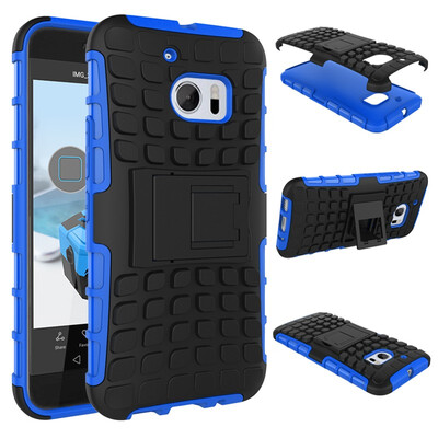 Fivice HTC One M10 Case TPU anti-fall tire pattern back clip bracket phone case