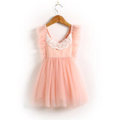 Toddler Infant Kids Girls Cute Floral Tutu Tulle Sleeveless Dress Party Pageant