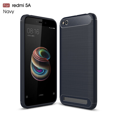 Fivice Xiaomi Redmi 5A case Luxury brushed carbon fiber TPU soft shell