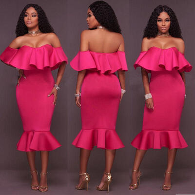 Womens Off Shoulder Long Sleeve Frill Ruffle Bardot Midi Bodycon Dress Size 6-14
Womens Off Shoulder Long Sleeve Frill Ruffle Bardot Midi Bodycon Dress Size 6-14