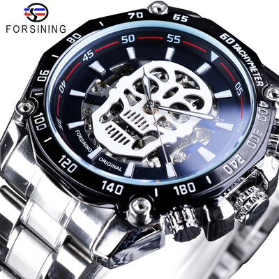 Forsining 3D Skull Transparent Golden Stainless Steel Luminous Design Mens Automatic Sport Watch Top Brand Luxury Skeleton Clock
Forsining 3D Skull Transparent Golden Stainless Steel Luminous Design Mens Automatic Sport Watch Top Brand Luxury Skeleton Clock