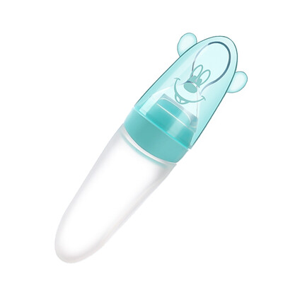 Tianmei Youke TEENUNIX rice paste bottle newborn baby silicone squeeze feeding spoon complementary food tools baby rice noodles rice paste food supplement childrens tableware 90ml green
