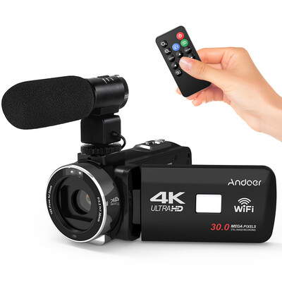 Andoer 4K Ultra HD WiFi Digital Video Camera Camcorder DV Recorder 16X Zoom 30" LCD Touchscreen IR Night Vision with Hot Shoe Mou
Andoer 4K Ultra HD WiFi Digital Video Camera Camcorder DV Recorder 16X Zoom 30" LCD Touchscreen IR Night Vision with Hot Shoe Mou
