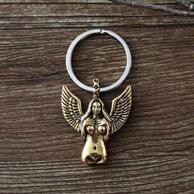 New Body art female nude key chain antique silver statue of liberty angel wings key pendant
New Body art female nude key chain antique silver statue of liberty angel wings key pendant