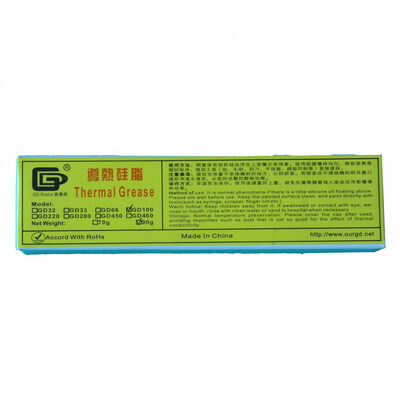 GD Brand GD100 Thermal Paste Grease Silicone Heat Sink Compound White Net Weight 90 Grams For LED CPU Cooler Fan Soft Tube ST90
GD Brand GD100 Thermal Paste Grease Silicone Heat Sink Compound White Net Weight 90 Grams For LED CPU Cooler Fan Soft Tube ST90