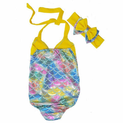 Mermaid Girl Kids Bathing Suit Swimwear Bikini Tankini Swimsuit Swimming Costume