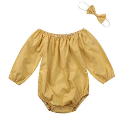 Adorable Newborn Baby Girls Long Sleeve Romper Bodysuit Jumpsuit Outfits Clothes