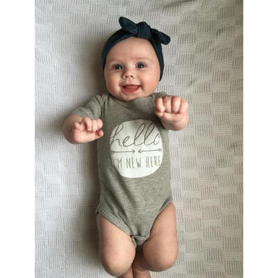 UK Newborn Baby Bodysuit Cotton Romper Boy Girl Jumpsuit Kids Clothes Outfit