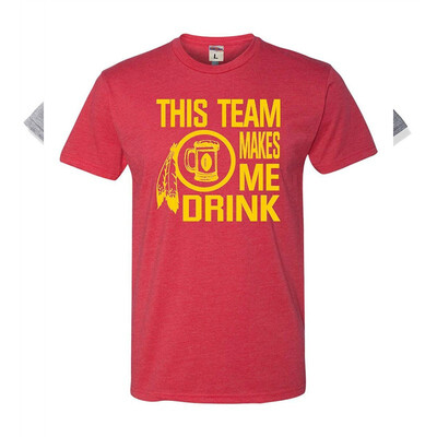 Adult This Team Makes Me Drink Funny Washington Deluxe T-Shirt 
Adult This Team Makes Me Drink Funny Washington Deluxe T-Shirt