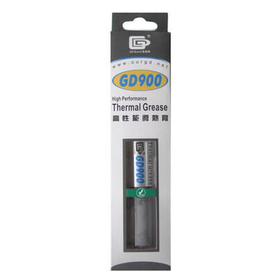 GD Brand GD900 Thermal Paste Grease Silicone Heat Sink Compound Gray High Performance Net Weight 30 Grams Blister Packaging BX30
GD Brand GD900 Thermal Paste Grease Silicone Heat Sink Compound Gray High Performance Net Weight 30 Grams Blister Packaging BX30