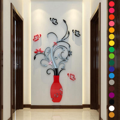 Flower DIY Removable Vinyl Decal Art Mural 3D Wall Stickers Home Room Decor