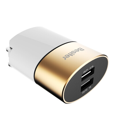 Besiter 5V / 2.1A Мобильный телефон / планшет / двойной выход Smart Adapter Складная вилка Портативное зарядное устройство / зарядное устройство 0802 Champagne Gold
Besiter 5V / 2.1A Мобильный телефон / планшет / двойной выход Smart Adapter Складная вилка Портативное зарядное устройство / зарядное устройство 0802 Champagne Gold