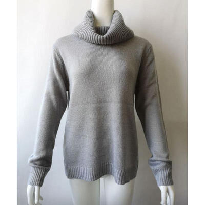 US Womens Warm High Neck Tops Knitwear Chunky Sweater Baggy Loose Casual Jumper