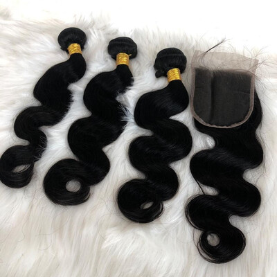 Virgin Hair 3 Bundles With Closure Brazilian Body Wave Human Hair Bundles with Closure Free Middle Three Part 4 pcslot
Virgin Hair 3 Bundles With Closure Brazilian Body Wave Human Hair Bundles with Closure Free Middle Three Part 4 pcslot