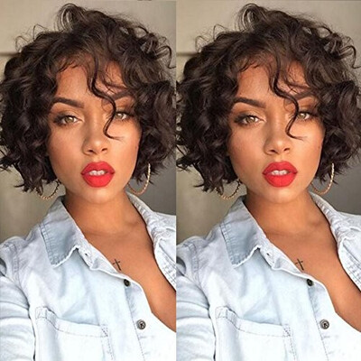 Short Human Hair Wigs for Black Women Curly Wavy Full Lace Wig Brazilian Full Lace Wigs with Baby Hair Natural Color
Short Human Hair Wigs for Black Women Curly Wavy Full Lace Wig Brazilian Full Lace Wigs with Baby Hair Natural Color