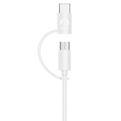 Интеллектуальный кабель Micro USB и Type-C для зарядки и передачи данных Snowkids, белый
Интеллектуальный кабель Micro USB и Type-C для зарядки и передачи данных Snowkids, белый