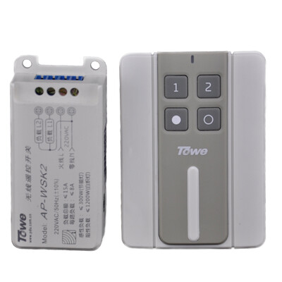 (TOWE) wireless remote control switch 220V two / remote control lights power switch free wiring
(TOWE) wireless remote control switch 220V two / remote control lights power switch free wiring
