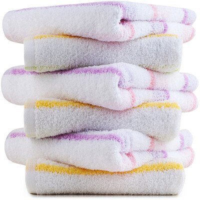 Sanli cotton color striped towel 32 × 71cm soft absorbent face wash towel mixed color 6 installed
Sanli cotton color striped towel 32 × 71cm soft absorbent face wash towel mixed color 6 installed