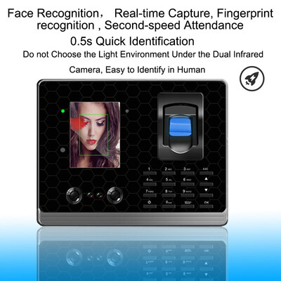 Biometric Device Facial Fingerprint Time Attendance System TCPIP USB Office Employee Time Clock Recorder Access Control Machine
Biometric Device Facial Fingerprint Time Attendance System TCPIP USB Office Employee Time Clock Recorder Access Control Machine